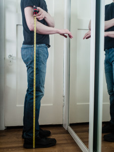 Measuring height for standing desk | DerekRalston.Com | Photo by Carla Gabriel Garcia